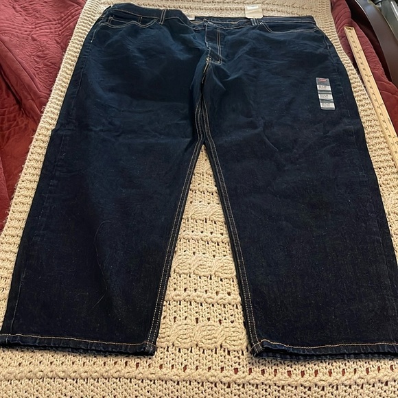NWT LEVI’S 550 RELAXED Stretch Loose Through Thigh Tapered Leg Jeans Men’s 50x30 - Picture 1 of 16